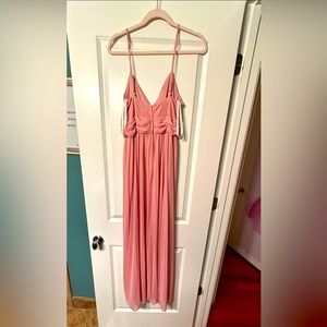 Blush/light pink floor length gown size 8 from David’s Bridal